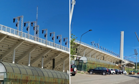 Fiorentina: preparativi per il Centenario, giochi di luce al Franchi