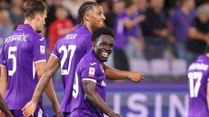 Fiorentina, tris al Pisa con Pellegrino, Gnonto e Goncalves