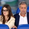 Paratici e Pilar Fogliati insieme allo stadio Olimpico