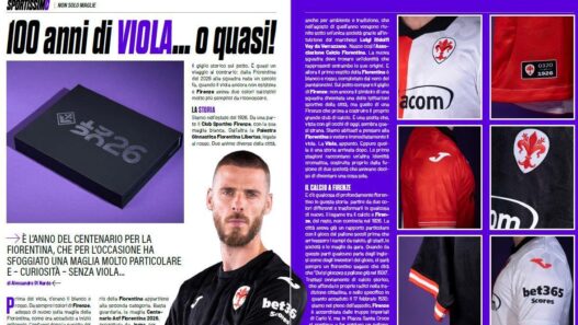 Fiorentina: la maglia del Centenario tra storia e colori originali
