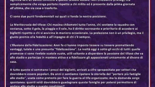 ATF, nota critica sulla vendita biglietti per Inter-Fiorentina